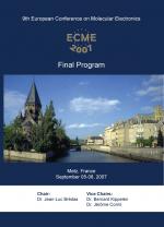 ECME-2007 - The 9th European Conference on Molecular Electronics ECME-2007 - The 9th European Conference on Molecular Electronics